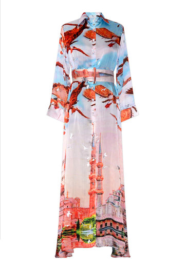 Istanbul Print Shirt Dress